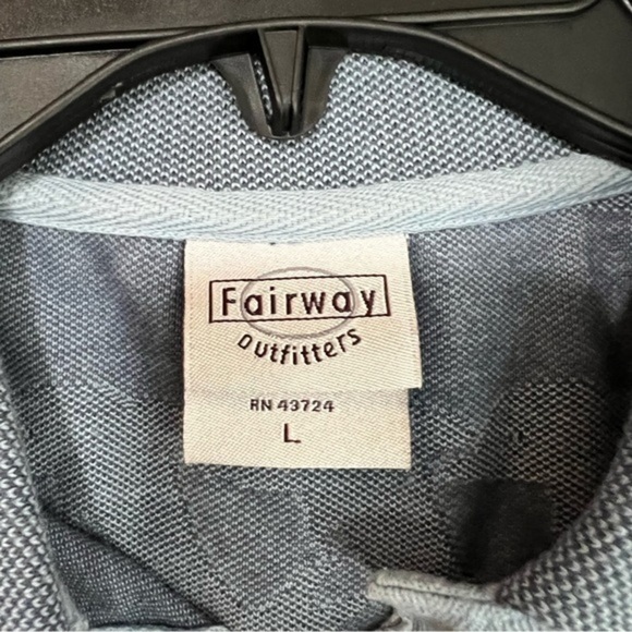 SeaWorld Fairway Outfitters Mens Golf Polo Shirt Gray Stripe Short Sleeve L - Picture 7 of 7